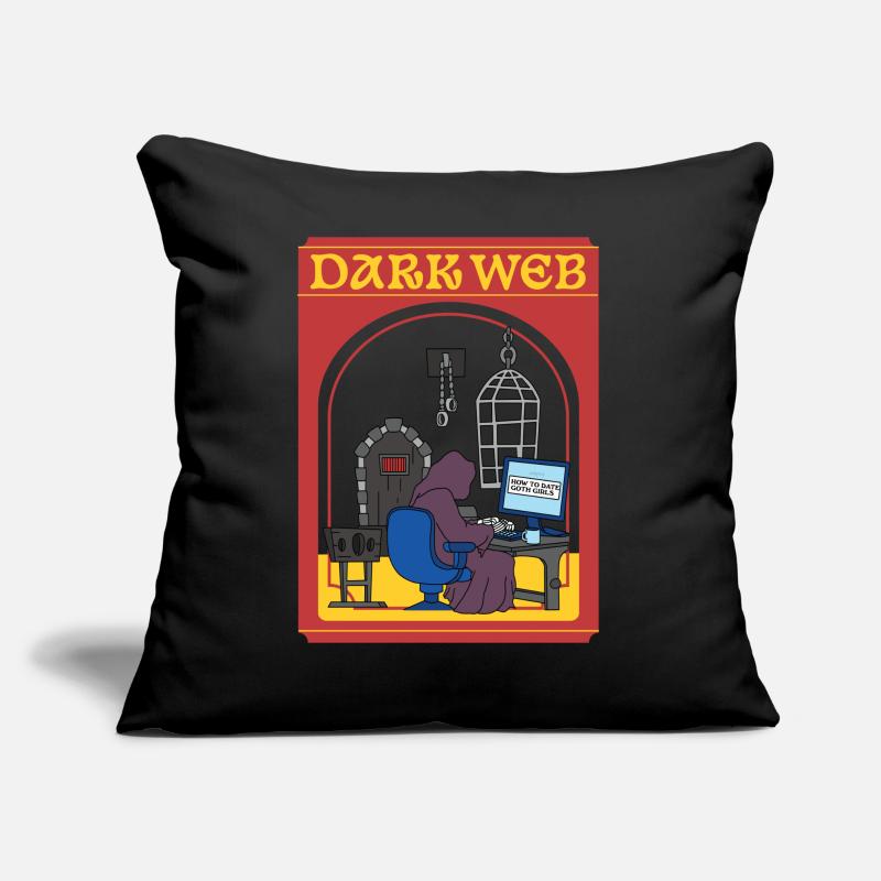 Dark Web - Comment sortir avec des filles gothiques Coussin et housse de 45 x 45 cm