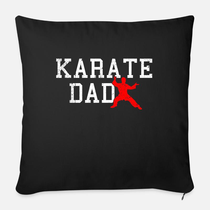 karate dad - Sofakissen mit Füllung 45 x 45 cm - Schwarz