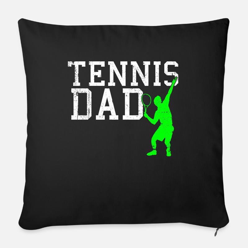 tennis dad - Sofakissen mit Füllung 45 x 45 cm - Schwarz