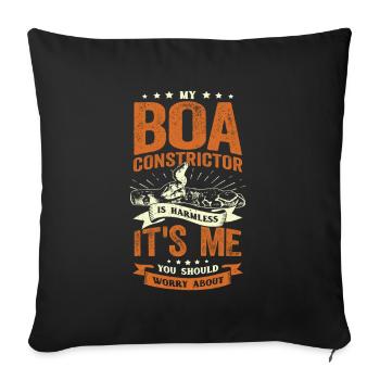 Deity Snake King Serpent King Boa Gift - Sofa pillow with filling 45cm x 45cm - black - Front