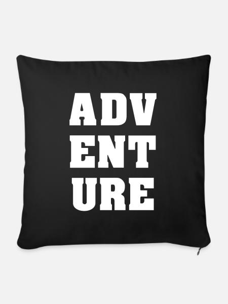Adventure - Sofakissen mit Füllung 45 x 45 cm - Schwarz
