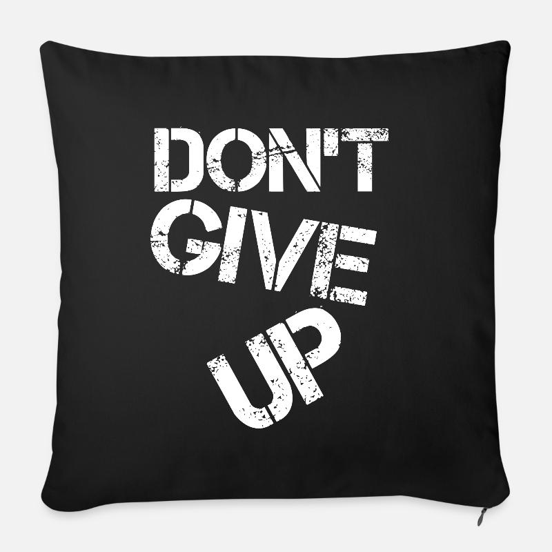 N’abandonnez pas - Coussin et housse de 45 x 45 cm - noir