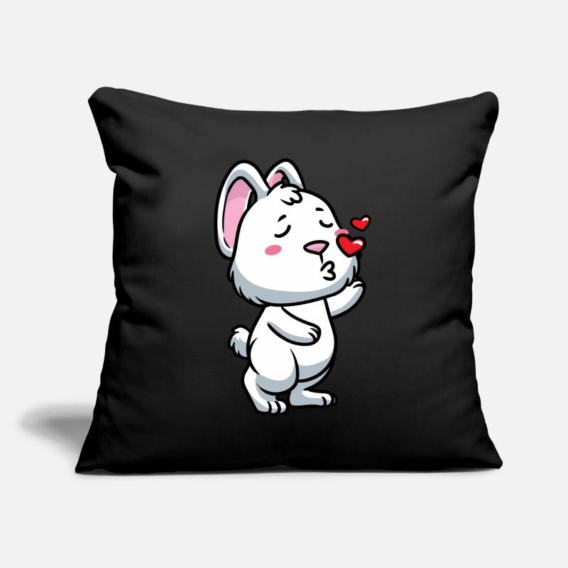 White Rabbit Emoticons Rabbit Sofa pillow with filling 45cm x 45cm