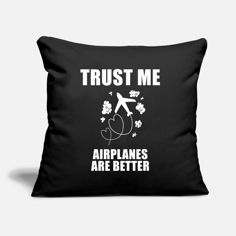Flugzeug Pilot Spruch Geschenk Sofakissen mit Füllung 45 x 45 cm