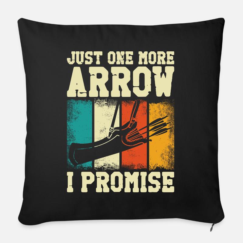 Archery Bow Archer Vintage Retro - Sofakissen mit Füllung 45 x 45 cm - Schwarz
