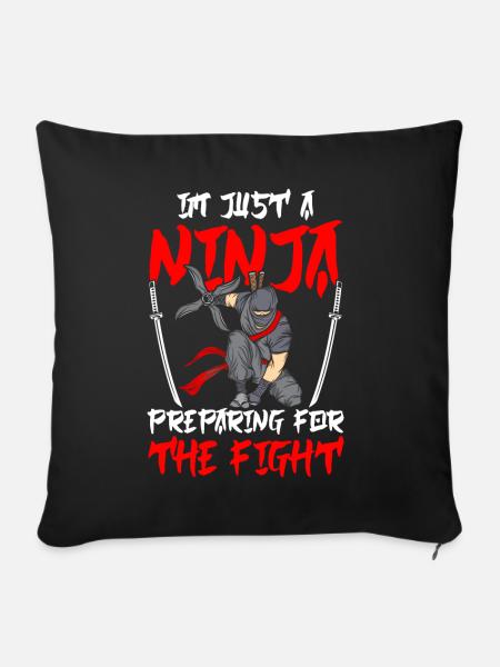 Ninja - Sofakissen mit Füllung 45 x 45 cm - Schwarz