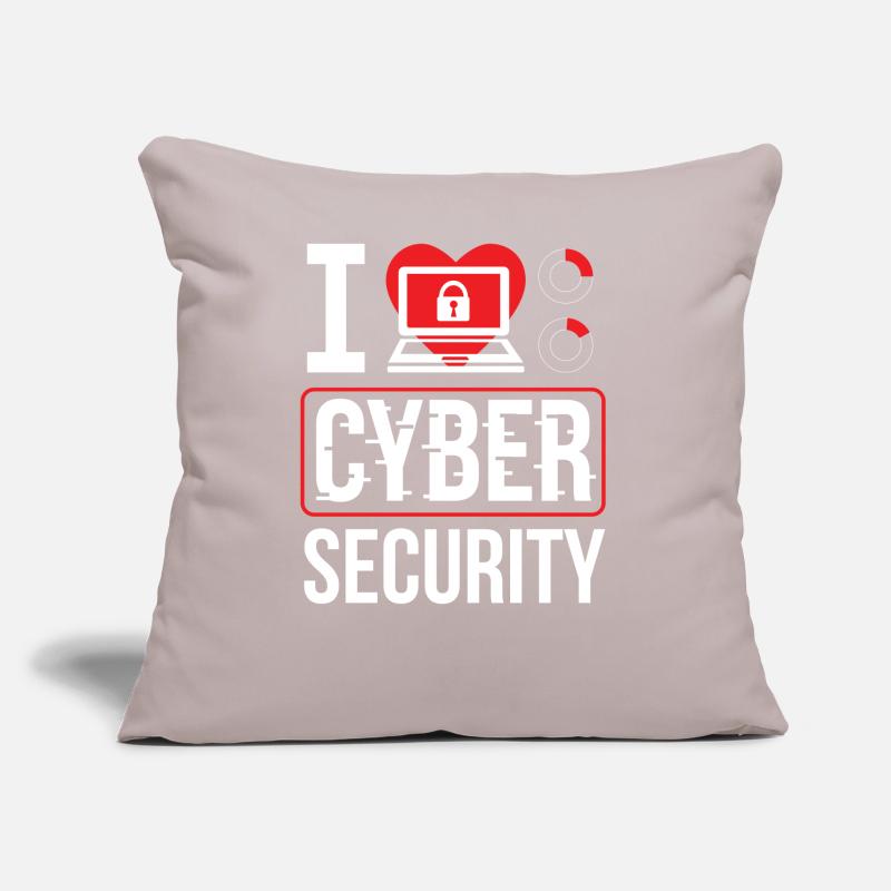 Ich Liebe Cybersecurity Hack Hacker IT Sicherheit Sofakissen mit Füllung 45 x 45 cm