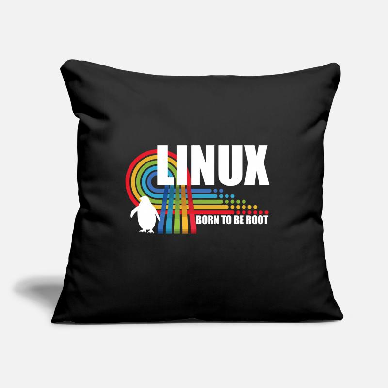 Born To Be Root Penguin Linux Nerd Coding Geek Sofa pillow with filling 45cm x 45cm