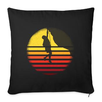 Climbing Bouldering Mountaineers Mountain Climbing Wall - Sofa pillow with filling 45cm x 45cm - black - Front