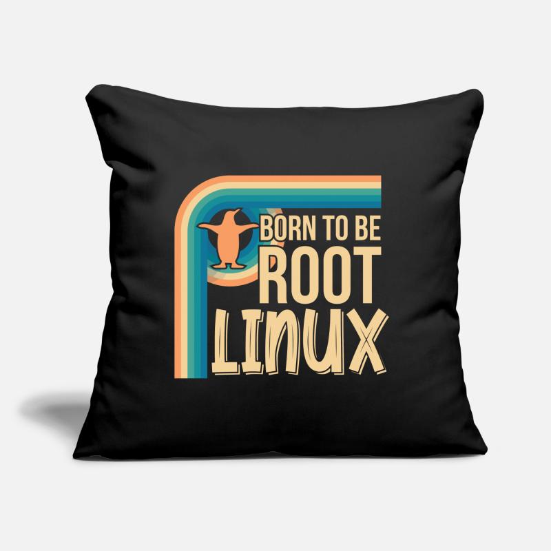 Born To Be Root Linux Nerd zum Coding Sofakissen mit Füllung 45 x 45 cm