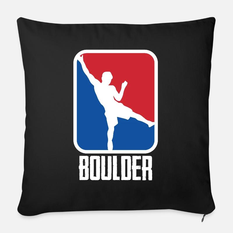 Escalade escalade Escalade Escalade Montagnes - Coussin et housse de 45 x 45 cm - noir
