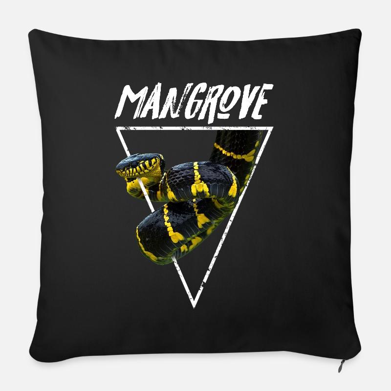 Mangrovenschlangen-Gift-Schlangenpfleger - Sofakissen mit Füllung 45 x 45 cm - Schwarz