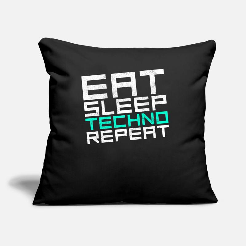 manger du sommeil techno répéter Coussin et housse de 45 x 45 cm