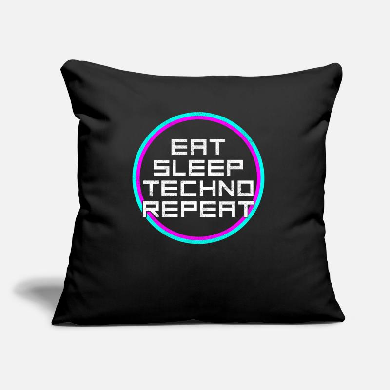 manger du sommeil techno répéter Coussin et housse de 45 x 45 cm