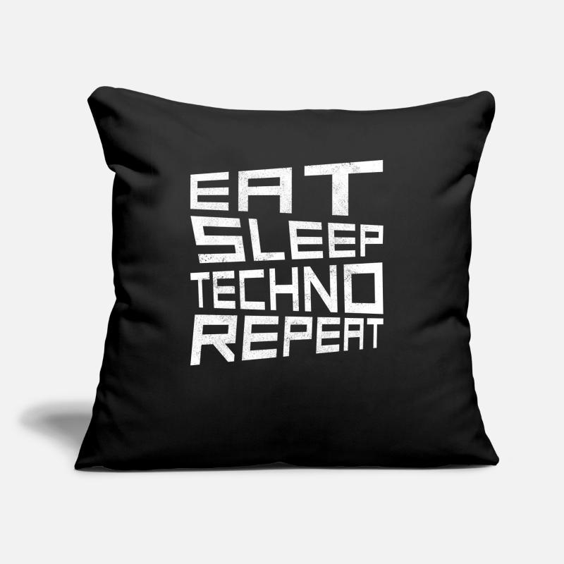 manger du sommeil techno répéter Coussin et housse de 45 x 45 cm