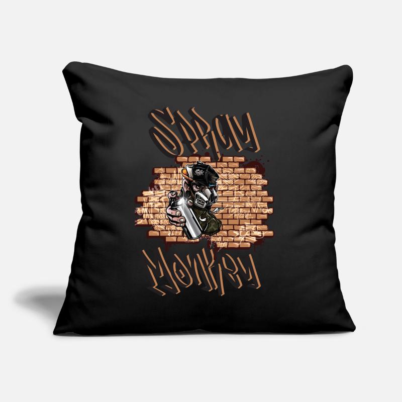 Spray Monkey Graffiti Coussin et housse de 45 x 45 cm