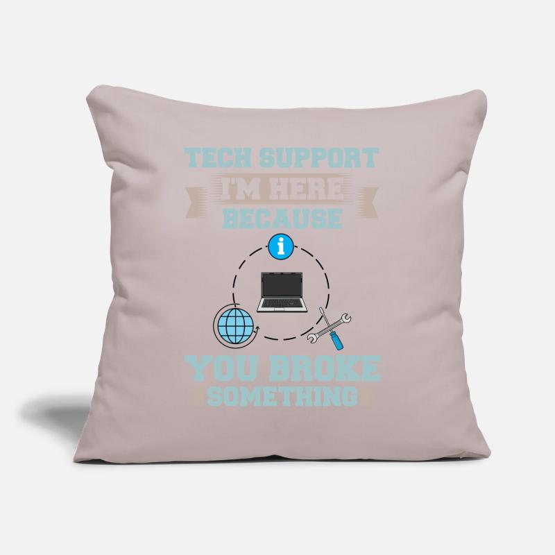 Tech Support IT Technical Assistance Helpdesk Sofa pillow with filling 45cm x 45cm