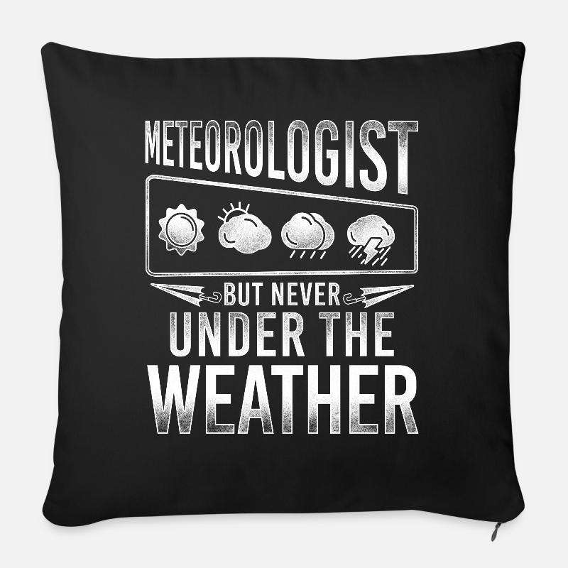 Meteorologist Weather Forecast - Sofakissen mit Füllung 45 x 45 cm - Schwarz