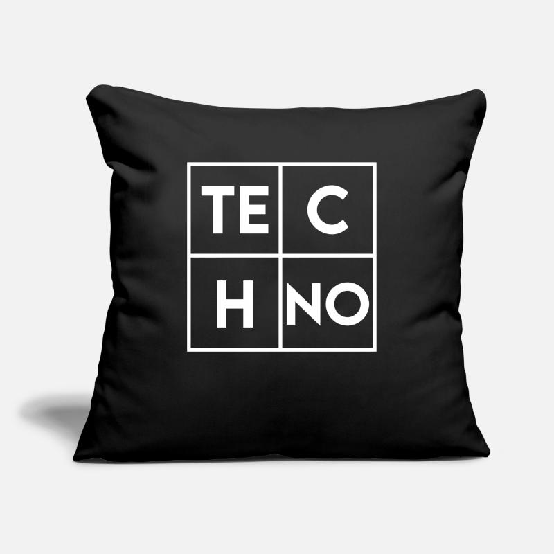 Techno Coussin et housse de 45 x 45 cm