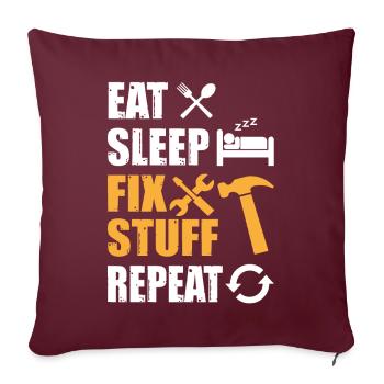 Manger Sleep Fix Stuff Répéter - Coussin et housse de 45 x 45 cm - bordeaux - Devant