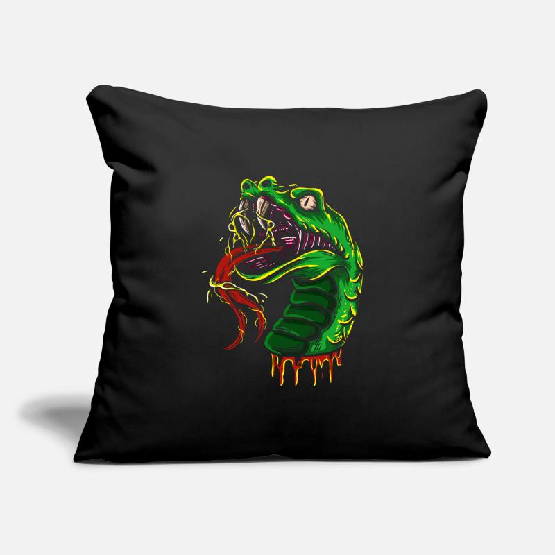 Serpent Cadeau Animal Reptile Cobra Python Boa Coussin et housse de 45 x 45 cm