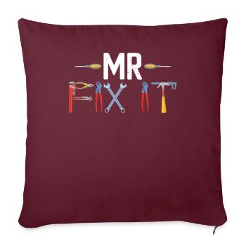 Mr Fix It Mécanicien Papa Filles - Coussin et housse de 45 x 45 cm - bordeaux - Devant