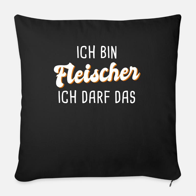 Fleischer - Sofakissen mit Füllung 45 x 45 cm - Schwarz
