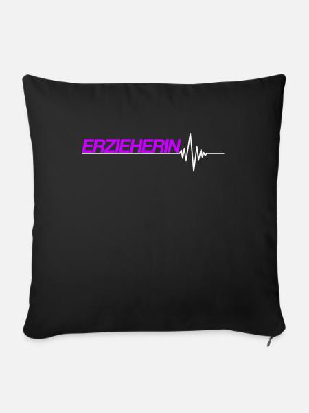 Erzieherin - Sofakissen mit Füllung 45 x 45 cm - Schwarz
