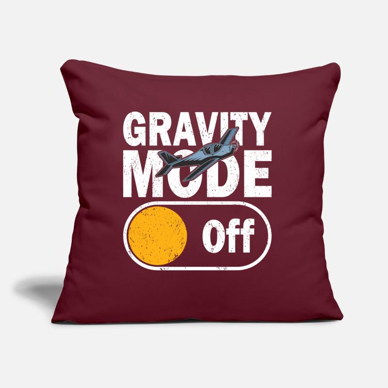 Pilot Gravity Mode Off Flugzeug Luftfahrt Flieger Sofakissen mit Füllung 45 x 45 cm