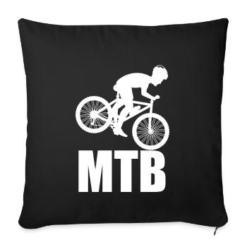 VTT VTT Vélo Cycliste - Coussin et housse de 45 x 45 cm - noir - Devant