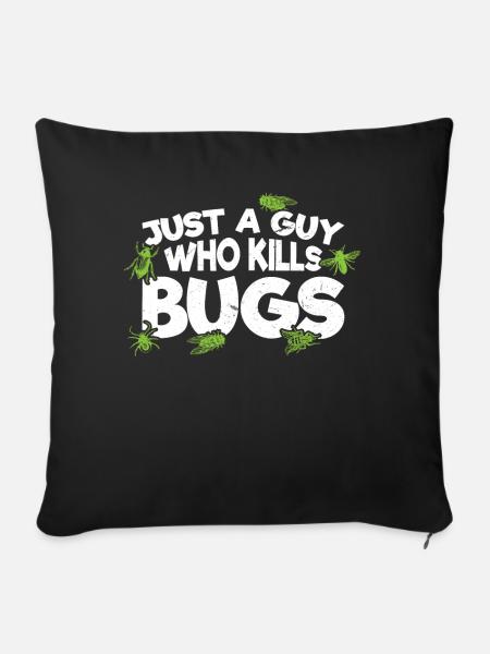 Pest Control Squad - Kammerjäger - Sofakissen mit Füllung 45 x 45 cm - Schwarz