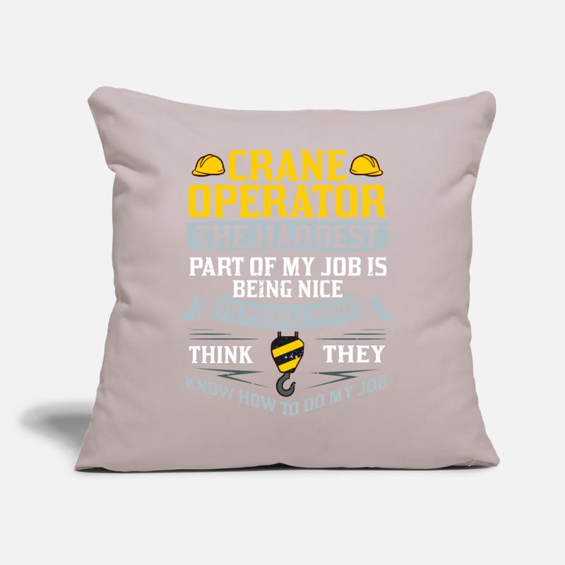 Crane Operator Construction Worker Crane Tower Training Sofa pillow with filling 45cm x 45cm