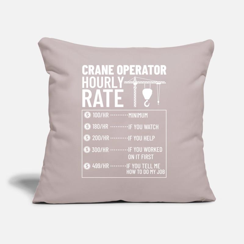 Crane Operator Construction Worker Crane Tower Training Sofa pillow with filling 45cm x 45cm
