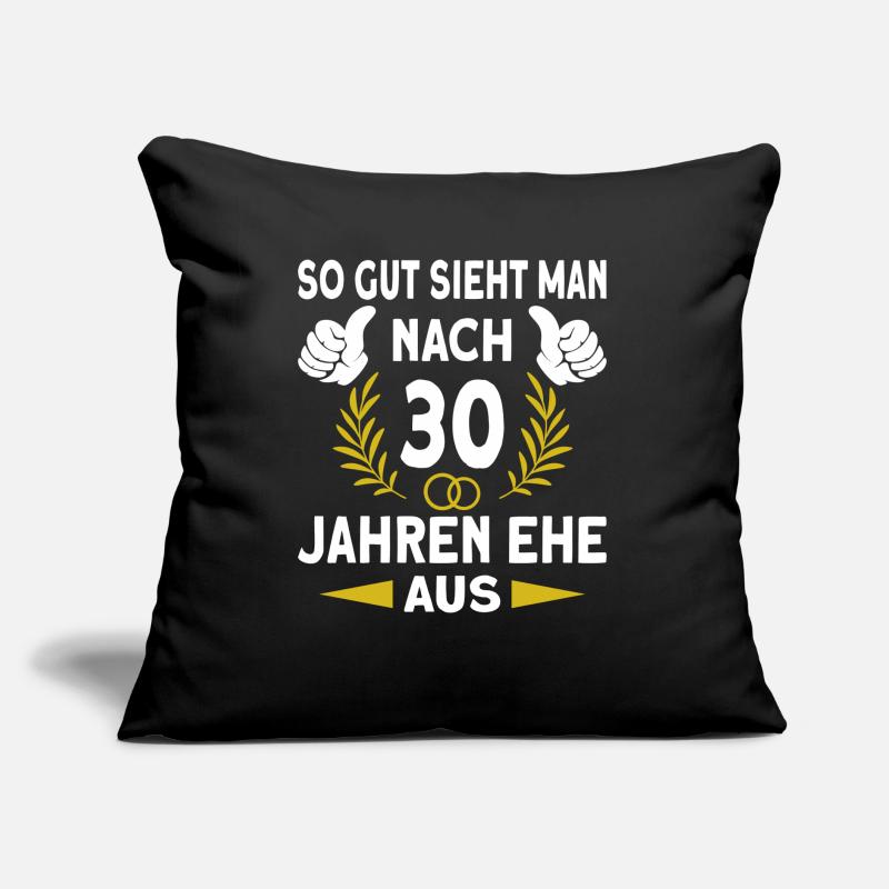 Perlenhochzeit 30 Hochzeitstag Ehemann Ehefrau Sofakissen mit Füllung 45 x 45 cm