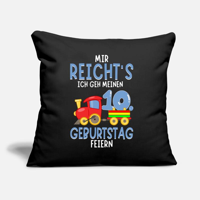 10. Geburtstag Geburtstagsgeschenk mit Eisenbahn Sofakissen mit Füllung 45 x 45 cm