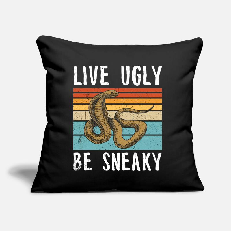 Snake Gift Animal Reptile Cobra Python Boa Sofa pillow with filling 45cm x 45cm