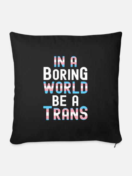 Transgender - Sofakissen mit Füllung 45 x 45 cm - Schwarz