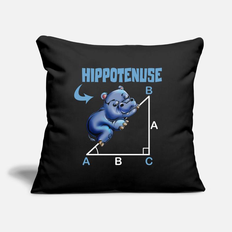 Math Hippotenuse Angular Function Hypotenuse Hippo Sofa pillow with filling 45cm x 45cm