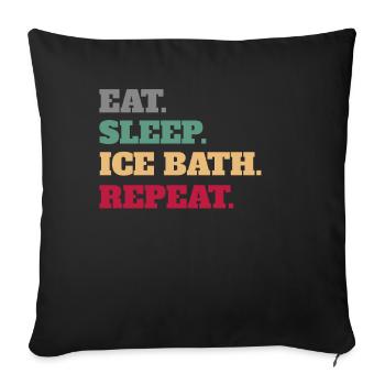 Bain de glace - Coussin et housse de 45 x 45 cm - noir - Devant