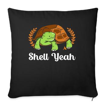 Schildkröte - Sofakissen mit Füllung 45 x 45 cm - Schwarz - Vorne