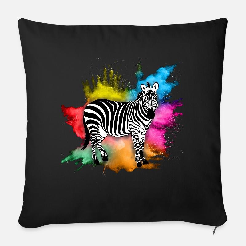 Zebra - Sofakissen mit Füllung 45 x 45 cm - Schwarz