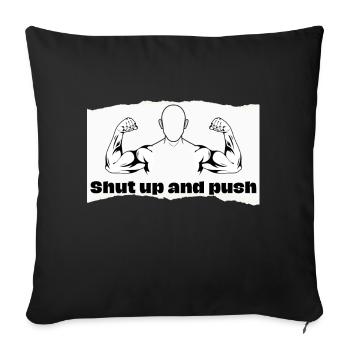 Motif de chemise d’entraînement physique pour tous les fans de Gym Jim - Coussin et housse de 45 x 45 cm - noir - Devant