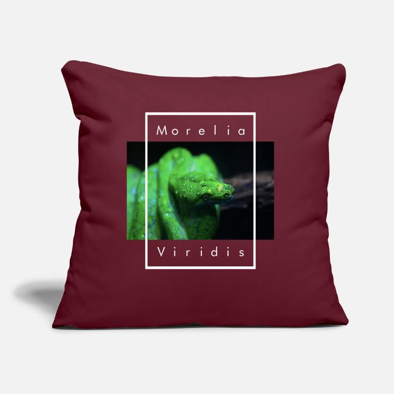 Morelia Viridis Snake Keeper Green Tree Python Sofa pillow with filling 45cm x 45cm