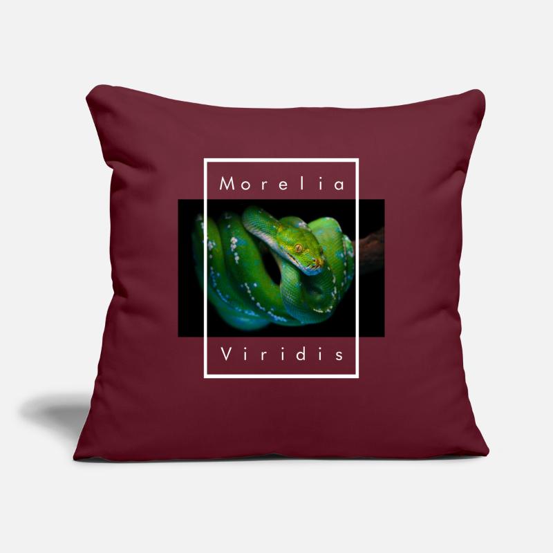 Morelia Viridis Green Tree Python Snake Keeper Sofa pillow with filling 45cm x 45cm
