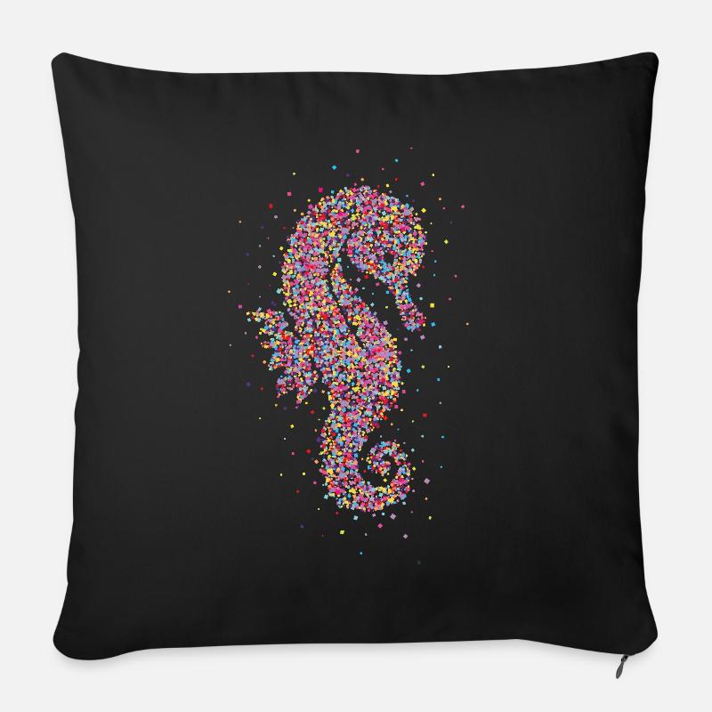 Seepferdchen Schwimmabzeichen Schwimmen Prüfung - Sofakissen mit Füllung 45 x 45 cm - Schwarz