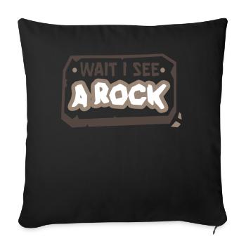 J’attends de voir une profession de géologue en géologie des roches - Coussin et housse de 45 x 45 cm - noir - Devant