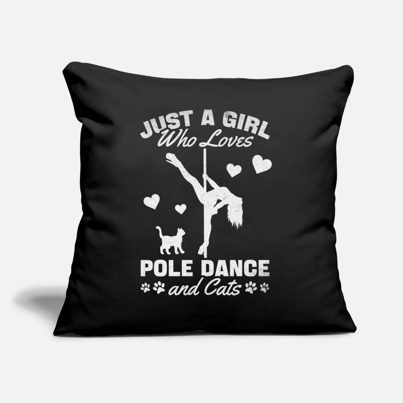 Nur ein Mädchen, das Pole Dance und Katzen liebt Sofakissen mit Füllung 45 x 45 cm