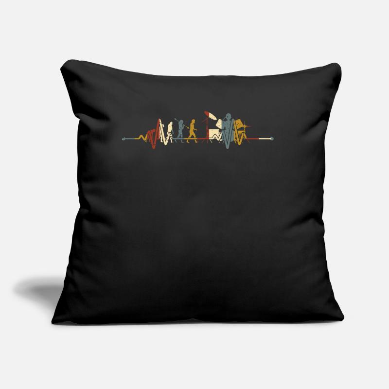 Retro Schlagzeuger Evolution Drummer Sofakissen mit Füllung 45 x 45 cm
