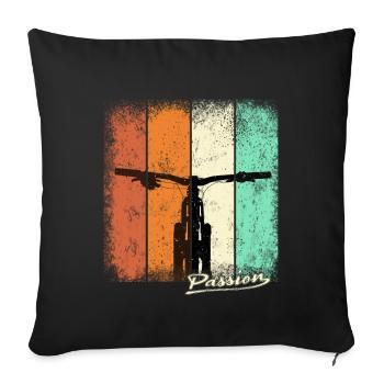 Vélo Passion VTT - Coussin et housse de 45 x 45 cm - noir - Devant