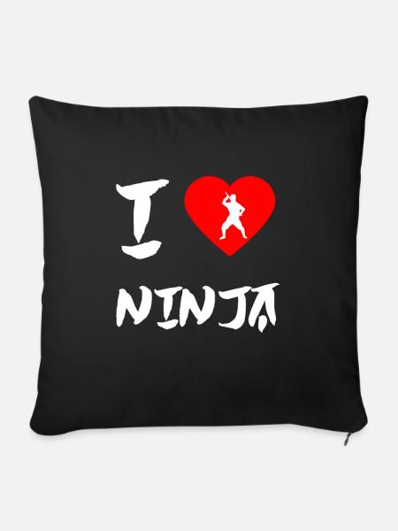 Ninja - Sofakissen mit Füllung 45 x 45 cm - Schwarz